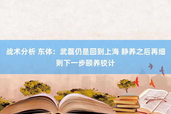 战术分析 东体：武磊仍是回到上海 静养之后再细则下一步颐养狡计