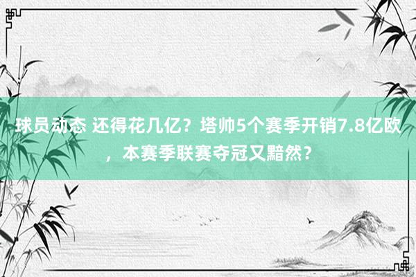 球员动态 还得花几亿？塔帅5个赛季开销7.8亿欧，本赛季联赛夺冠又黯然？